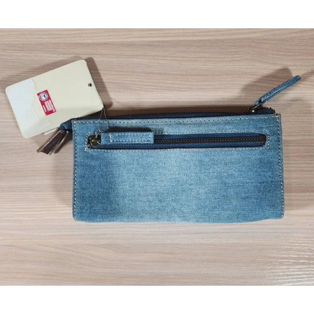 Texas‎ A&M University Aggies Sandol Jean Denim Wallet Pocket Zips Card Slots